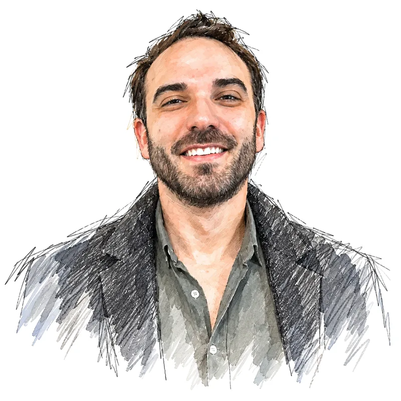 Portrait dessiné d’un expert de la location courte durée, équipe WeHost