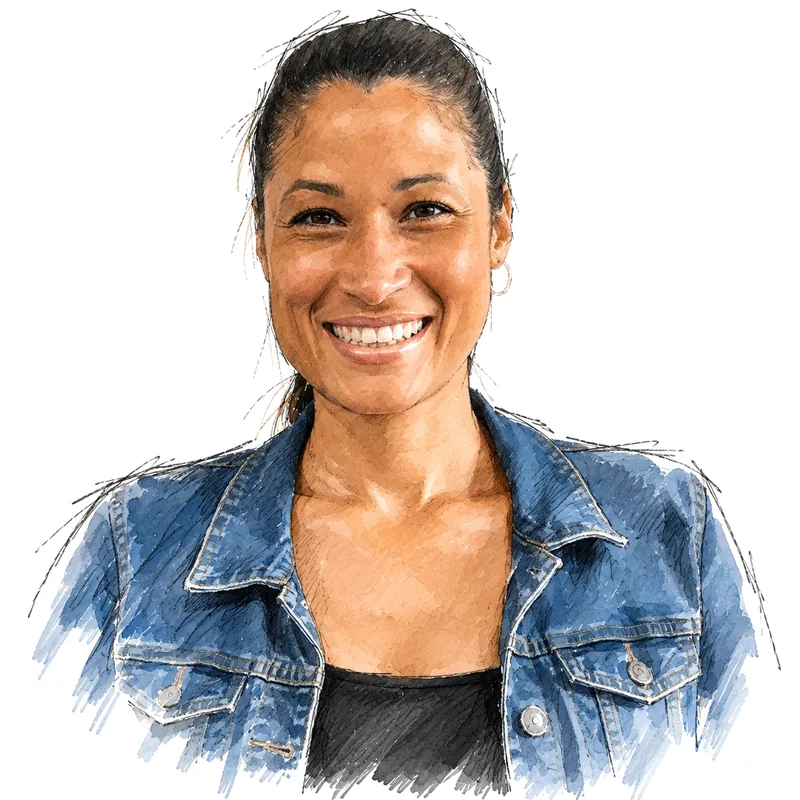 Portrait aquarelle d’une experte Airbnb souriante de l’équipe WeHost
