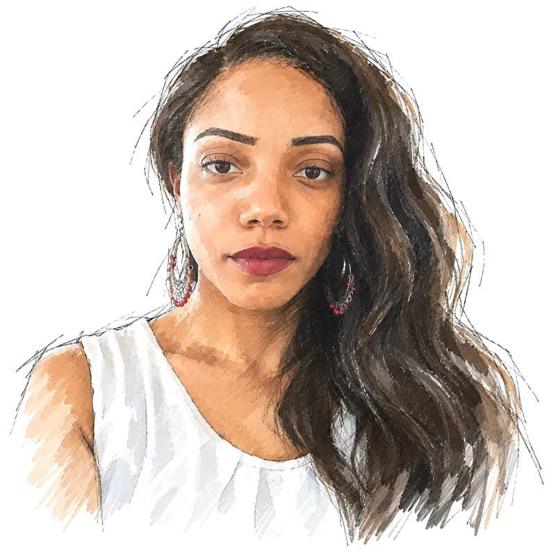 Portrait dessiné d’une experte en gestion locative Airbnb chez WeHost