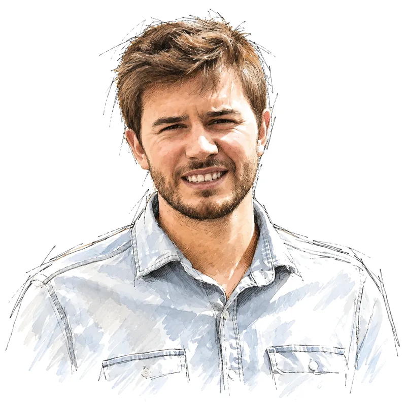 Portrait dessiné d’un expert Airbnb de l’équipe WeHost