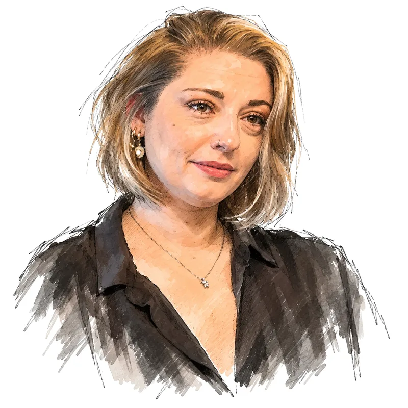 Portrait aquarelle d’une experte de la gestion locative courte et moyenne durée, WeHost