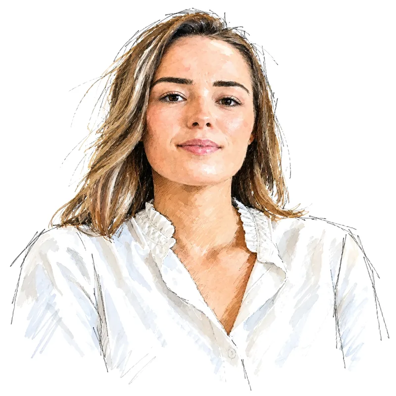 Portrait aquarelle d’une experte Airbnb de l’équipe WeHost
