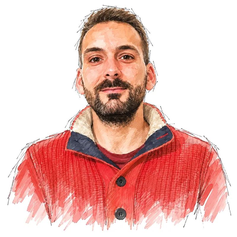 Portrait dessiné d’un expert Airbnb, gestionnaire local WeHost